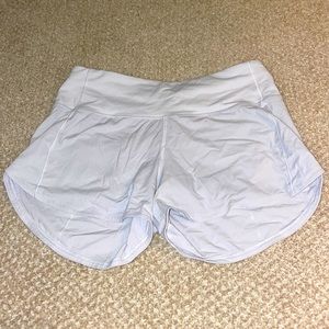 Lululemon white 4” shorts size 4
